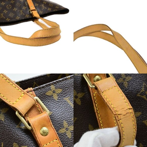 LOUIS VUITTON Sac Shopping Shoulder Tote Bag Monogram Leather - Picture 8 of 15